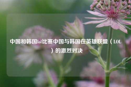 中国和韩国lol比赛中国与韩国在英雄联盟（LOL）的激烈对决