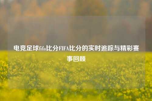 电竞足球fifa比分FIFA比分的实时追踪与精彩赛事回顾