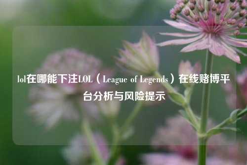 lol在哪能下注LOL（League of Legends）在线赌博平台分析与风险提示