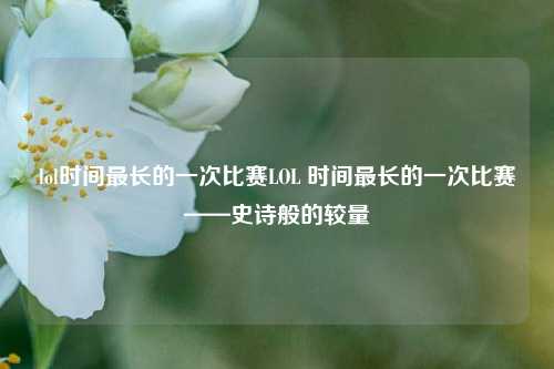 lol时间最长的一次比赛LOL 时间最长的一次比赛——史诗般的较量