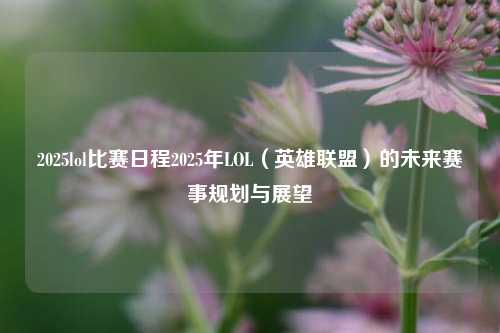 2025lol比赛日程2025年LOL（英雄联盟）的未来赛事规划与展望