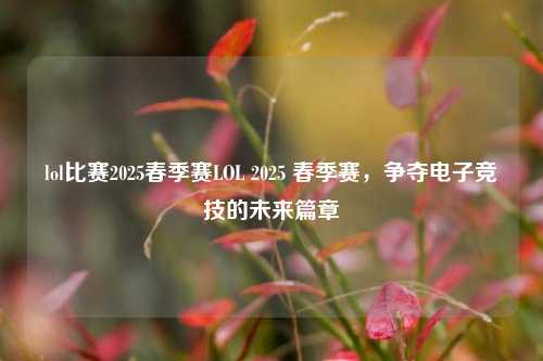 lol比赛2025春季赛LOL 2025 春季赛，争夺电子竞技的未来篇章