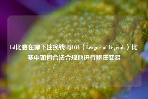lol比赛在哪下注换钱吗LOL（League of Legends）比赛中如何合法合规地进行赌注交易