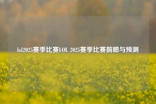 lol2025赛季比赛LOL 2025赛季比赛前瞻与预测