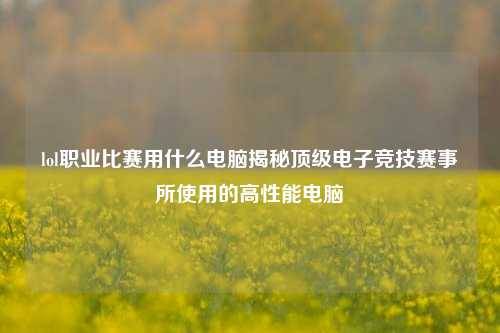 lol职业比赛用什么电脑揭秘顶级电子竞技赛事所使用的高性能电脑