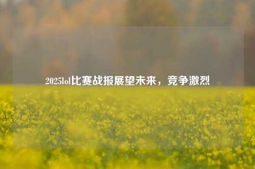 2025lol比赛战报展望未来，竞争激烈