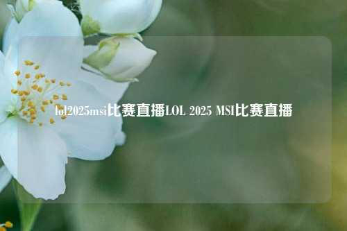 lol2025msi比赛直播LOL 2025 MSI比赛直播